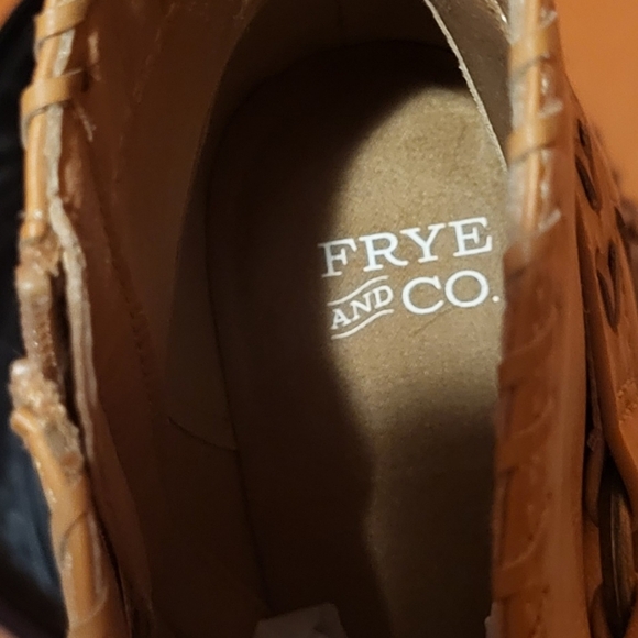 FRYE & CO Palma Camel Size 8 1/2 Wide Stacked Heel Cowboy Boots Booties New! - Picture 15 of 16